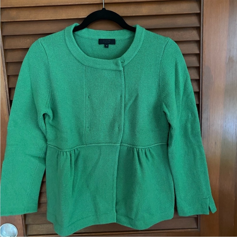 J. CREW🍀Double Breasted Peplum Wool Blend Sweater - Picture 10 of 10